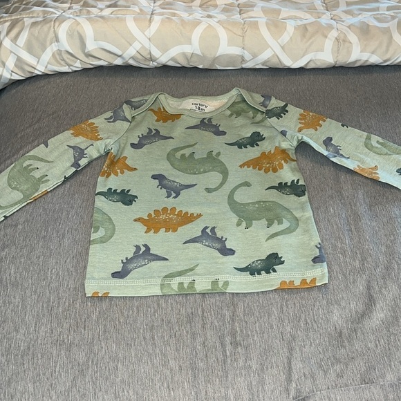 Carter's Baby Boy's 4-Piece Long Sleeve Bodysuits & Jogger Pants Set (Dinosaurs) - Picture 4 of 4